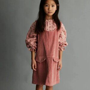 COZMO Organic Cotton Corduroy Overall Dress Size 6Y